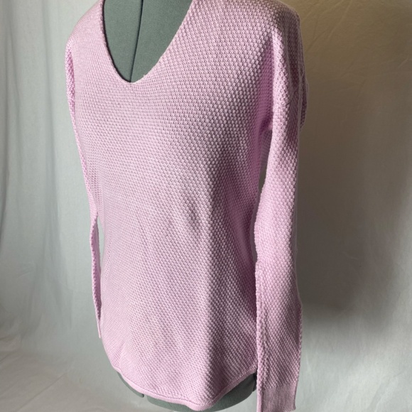 Gap long sleeve pink cotton textured sweater - Picture 3 of 9
